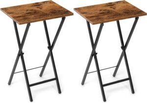 tv tray foldable table | brown